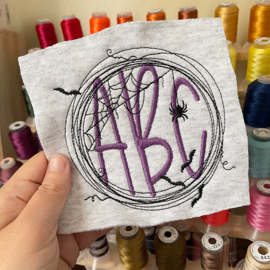 Spider Web Monogram Crew