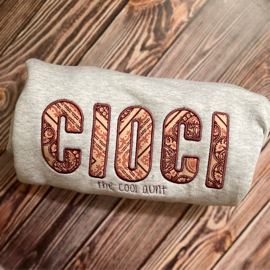 Embroidered Cioci Crewneck - PLEASE READ DESCRIPTION