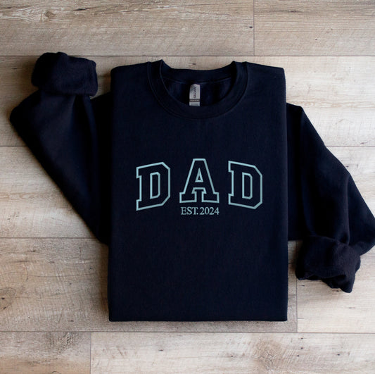 Embroidered DAD outline Crewneck - PLEASE READ DESCRIPTION